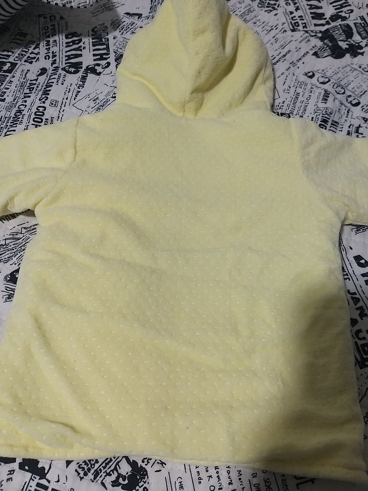 Kız Çocuk Sarı Kapüşonlu ceket - Görsel 2