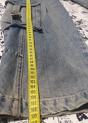 Kadın Bol Kesim Kargo Kot Pantolon - Görsel 5