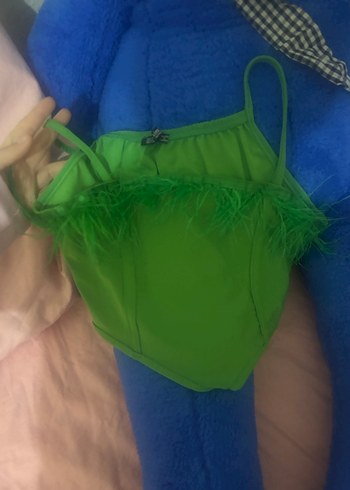 Yeşil Drapeli Mini Büstiyer - Görsel 2