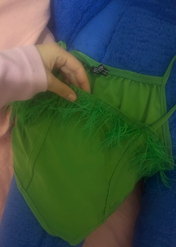 Yeşil Drapeli Mini Büstiyer - Görsel 4