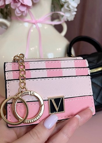 Pembe Ekose Deri Fermuarlı Kadın Cüzdan