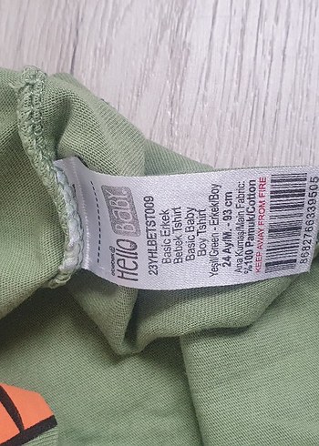 Erkek Çocuk Yeşil Baskılı Tişört - Görsel 2