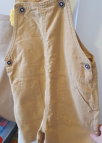 Sarı Erkek Kot Salopet, Askılı, Bol Kesim - Görsel 2