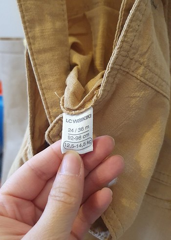 Sarı Erkek Kot Salopet, Askılı, Bol Kesim - Görsel 3