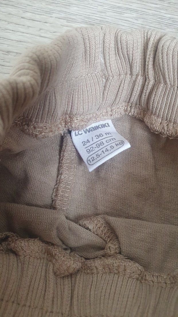 Bej Keten Rahat Kesim çocuk Pantolon - Görsel 2