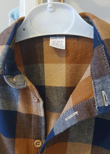 Uzun Kollu Düğmeli Erkek Kareli Gömlek - Görsel 2