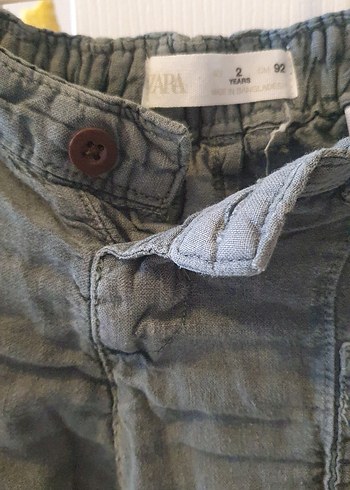 Gri Düğmeli Erkek Çocuk müslin Pantolon - Görsel 2