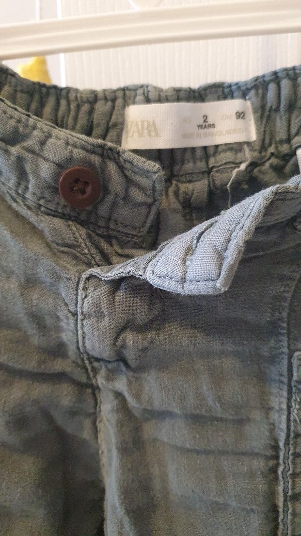 Gri Düğmeli Erkek Çocuk müslin Pantolon - Görsel 2