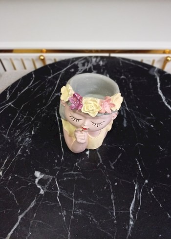 Pembe Çiçekli Kız Biblo - Görsel 4