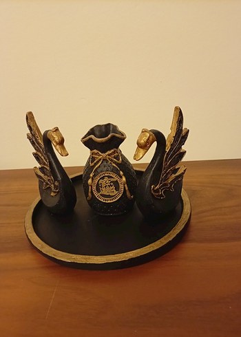 Altın Renkli Dekoratif Kuğu Seti - Görsel 2