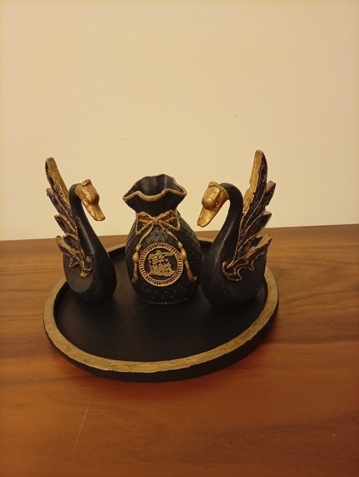 Altın Renkli Dekoratif Kuğu Seti - Görsel 2