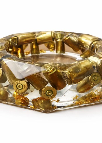 Epoksi el yapımı dekoratif küllük boş kovan detayli hediyelik - Görsel 4