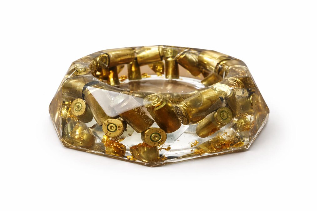 Epoksi el yapımı dekoratif küllük boş kovan detayli hediyelik - Görsel 4