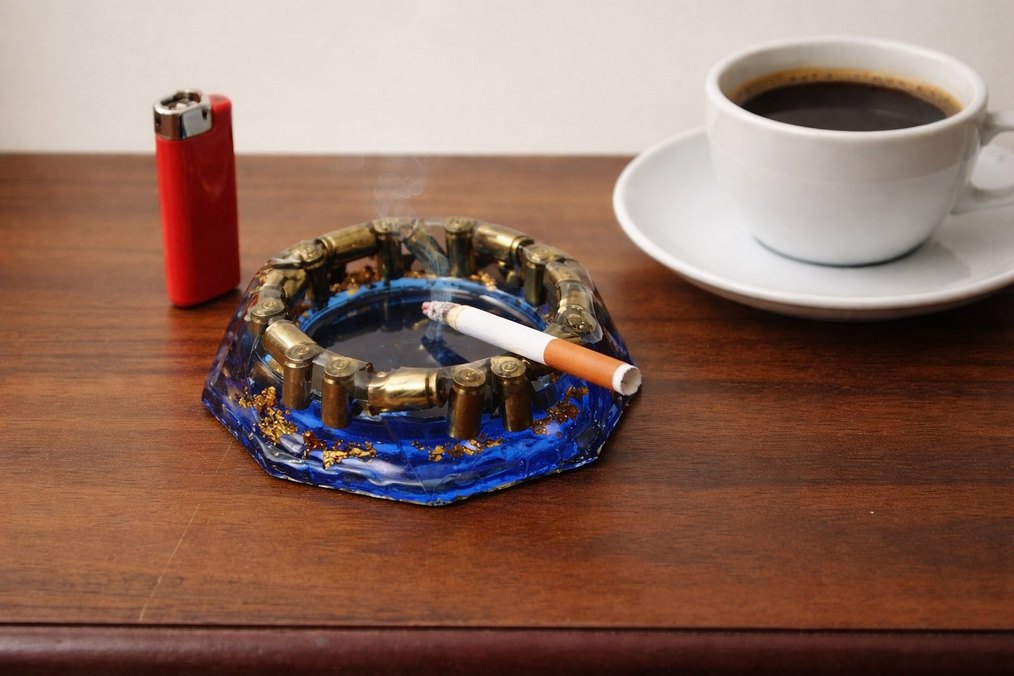 Altın Renkli Mermi Detaylı Küllük - Görsel 2