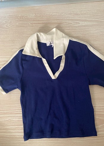 Kızlar için V Yaka Kısa Kollu Polo Tişört