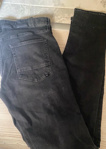 Siyah Erkek Slim Fit Denim Pantolon