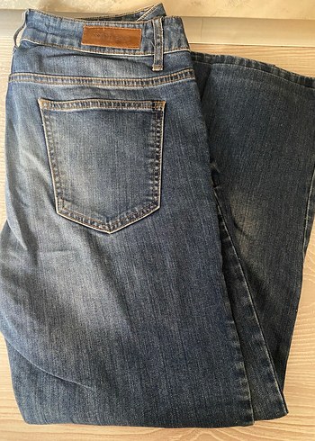 Erkek Mavi Denim Midi Boy Kot Pantolon