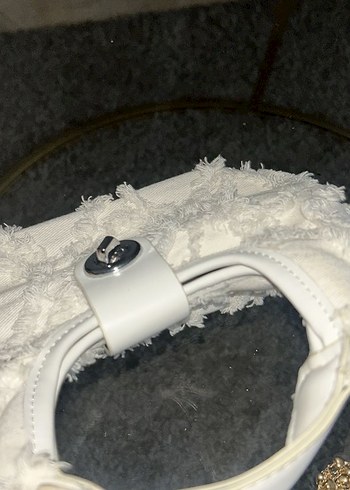 Beden Beyaz Nakışlı Dantel Detaylı Kadın Çanta