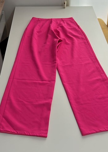 l Beden pembe Renk Pembe Midi Kadın Kumaş Pantolon