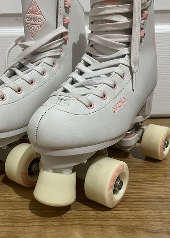 36 Beden DECATHLON OXELO QUAD PATEN 37 NUMARA BEYAZ-PEMBE RENK