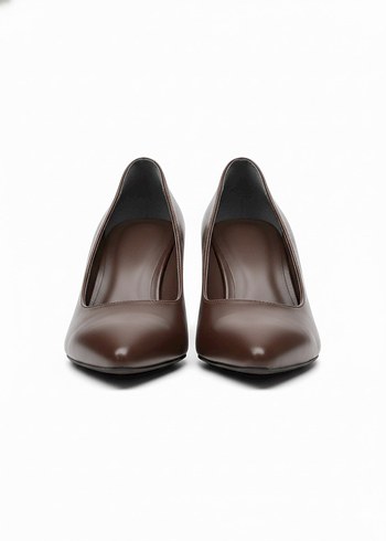 Kahverengi Stiletto Topuklu Kadın Ayakkabı - Görsel 2