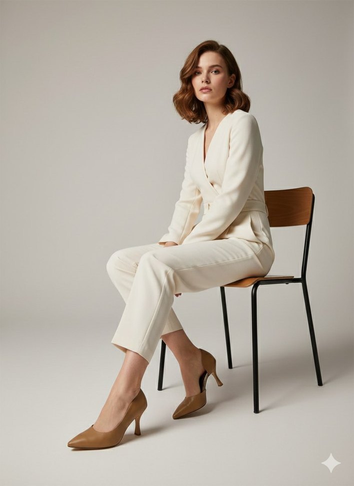 Taba Deri Kadın Stiletto Topuklu Ayakkabı - Görsel 3