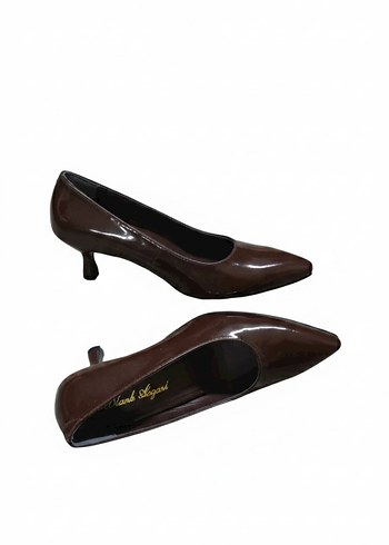 Acı Kahve Rugan Stiletto - Görsel 2