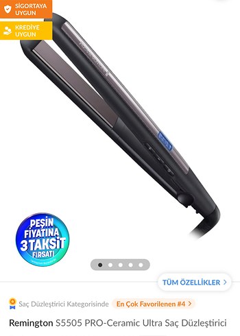 Remington S5505 PRO-Ceramic Saç Düzleştirici Siyah