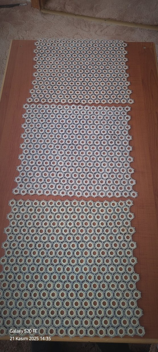 El Yapımı geleneksel örgü sehpa örtüsü - Görsel 2