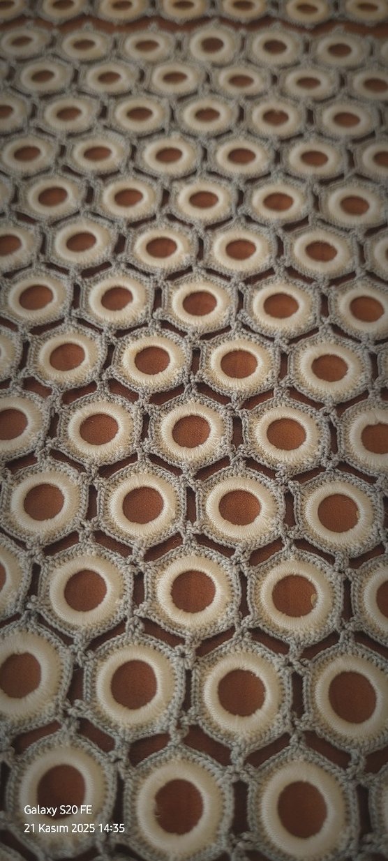 El Yapımı geleneksel örgü sehpa örtüsü - Görsel 3