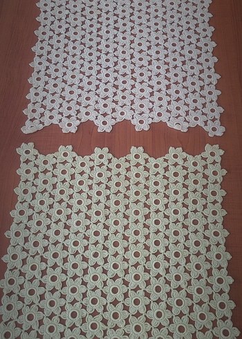 Çiçek Desenli El Örgüsü Örtü.dantel - Görsel 2