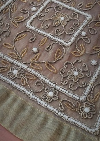 boncuk işleme hakiki hint işi yeşil salon takımı - Görsel 4