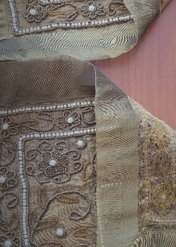 boncuk işleme hakiki hint işi yeşil salon takımı - Görsel 5