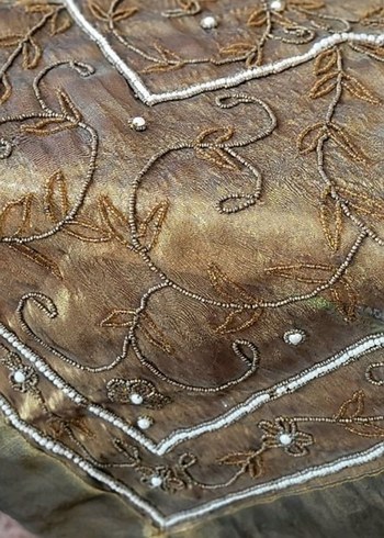 boncuk işleme hakiki hint işi yeşil salon takımı - Görsel 8