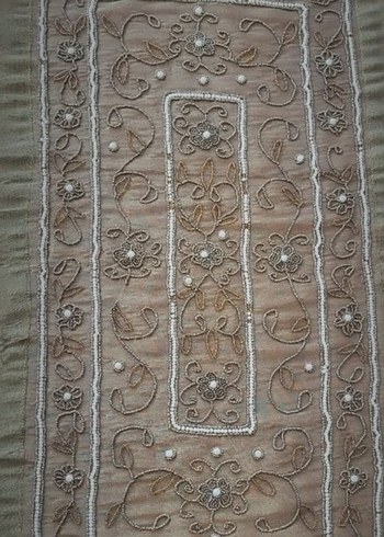 boncuk işleme hakiki hint işi yeşil salon takımı - Görsel 6