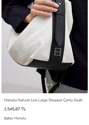 Manuka Naturel Lexi Large Shopper Siyah