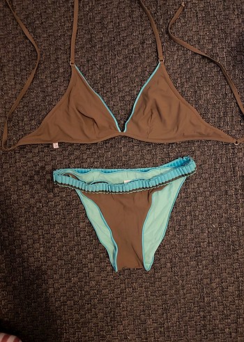 Domani Kahverengi İpli Bohem Bikini Takımı