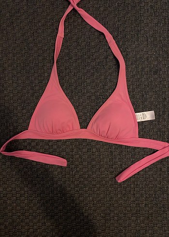 Pembe İp Askılı Kadın Bikini Üstü