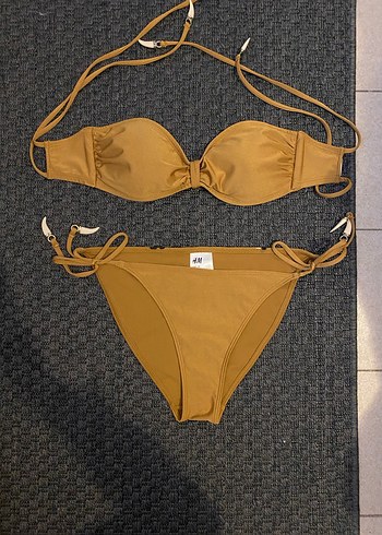 Bej İpli Bohem Bikini