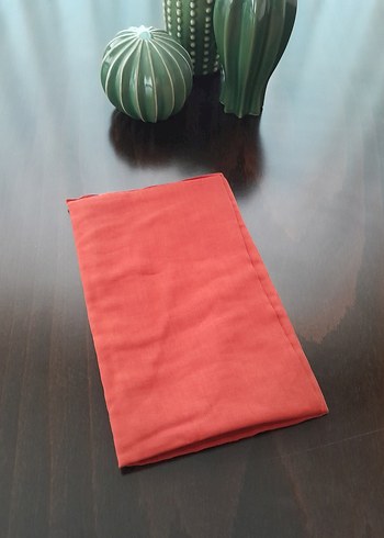 KAŞMİR KİREMİT RENGİ DİKİŞSİZ YAZMA - Görsel 2