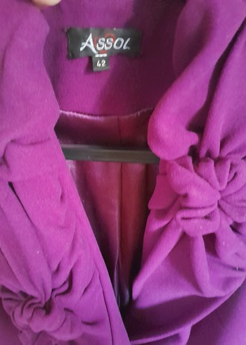 Çiçek Detaylı MOR SIKLAMEN KABAN - Görsel 2