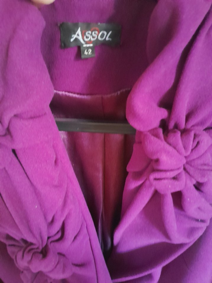 Çiçek Detaylı MOR SIKLAMEN KABAN - Görsel 2