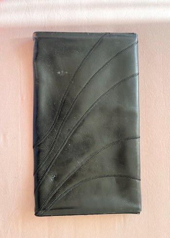 Vintage Siyah Deri Tokalı Kadın Portföy Çanta - Görsel 2