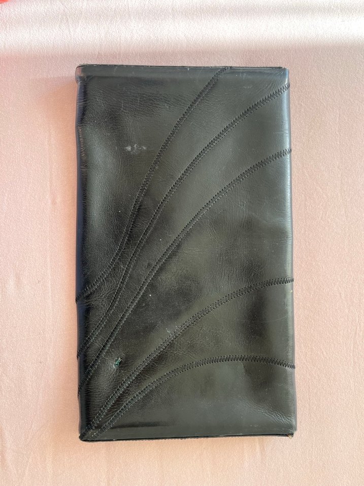 Vintage Siyah Deri Tokalı Kadın Portföy Çanta - Görsel 2