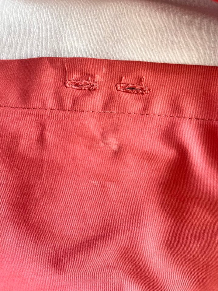 Düğmeli Gül Kurusu %100 Pamuk Kadın Gömlek - Görsel 5