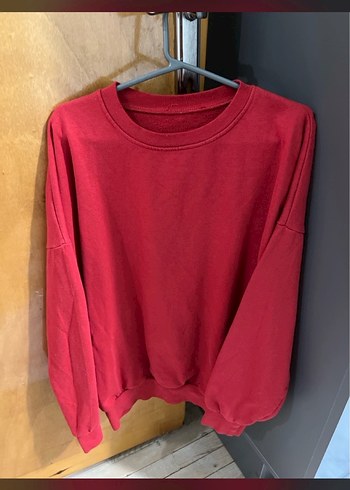 Koyu Kırmızı Salaş Kadın Sweatshirt