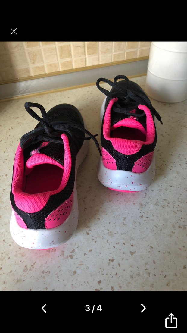 Pembe Siyah Bağcıklı Kadın Spor Ayakkabı - Görsel 3