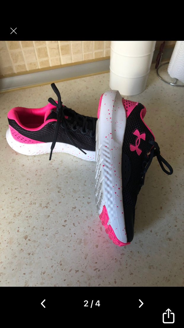 Pembe Siyah Bağcıklı Kadın Spor Ayakkabı - Görsel 2