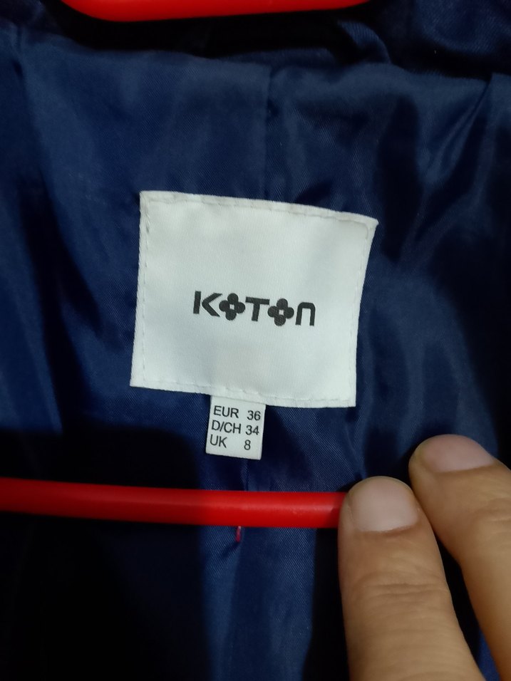 Kadın Lacivert Midi Trençkot beden 34/36 - Görsel 3