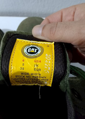 Kadın Yeşil Süet 38 caterpıller - Görsel 4